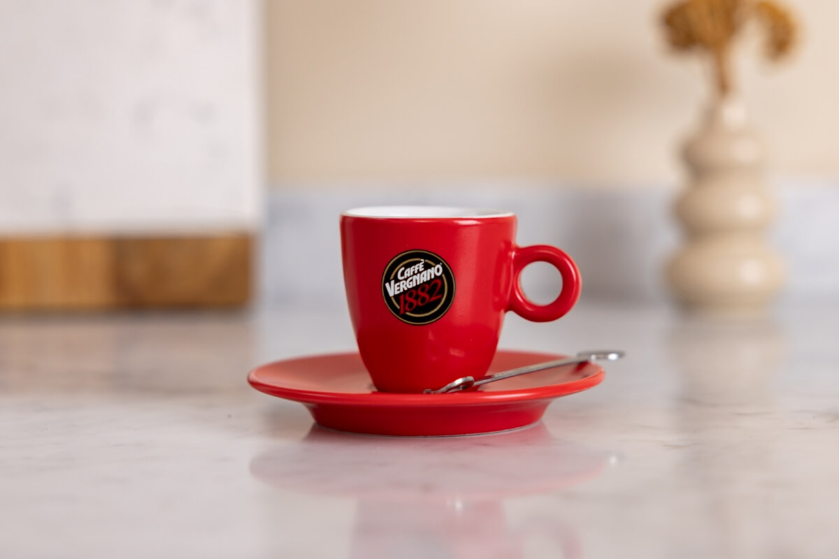 Set da 6 tazzine rosse Vergnano